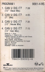 US cassette - back cover