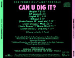 US promo CD - tray back cover