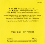 US promo CD sleeve back cover